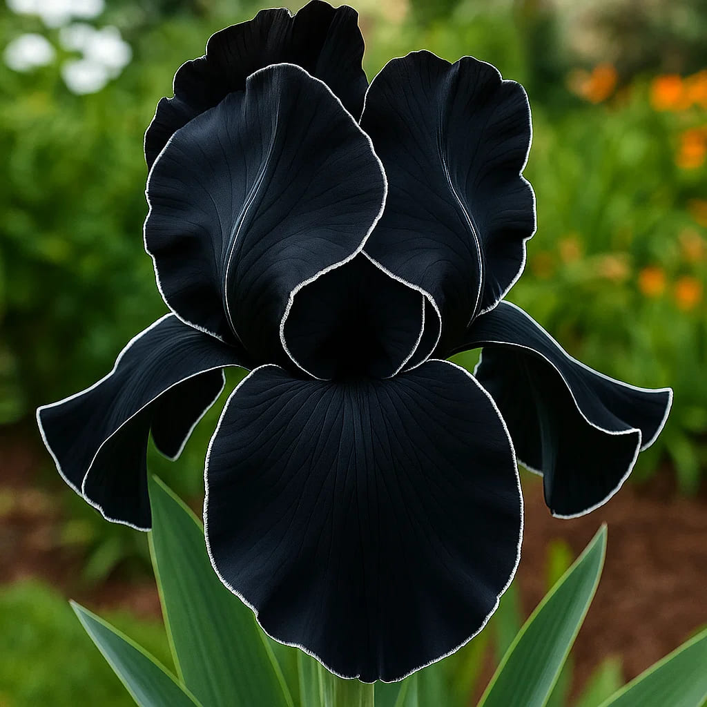BloomAura – Exotic Tall Bearded Iris Flower – Black skirt / 2 Iris Rhizomes