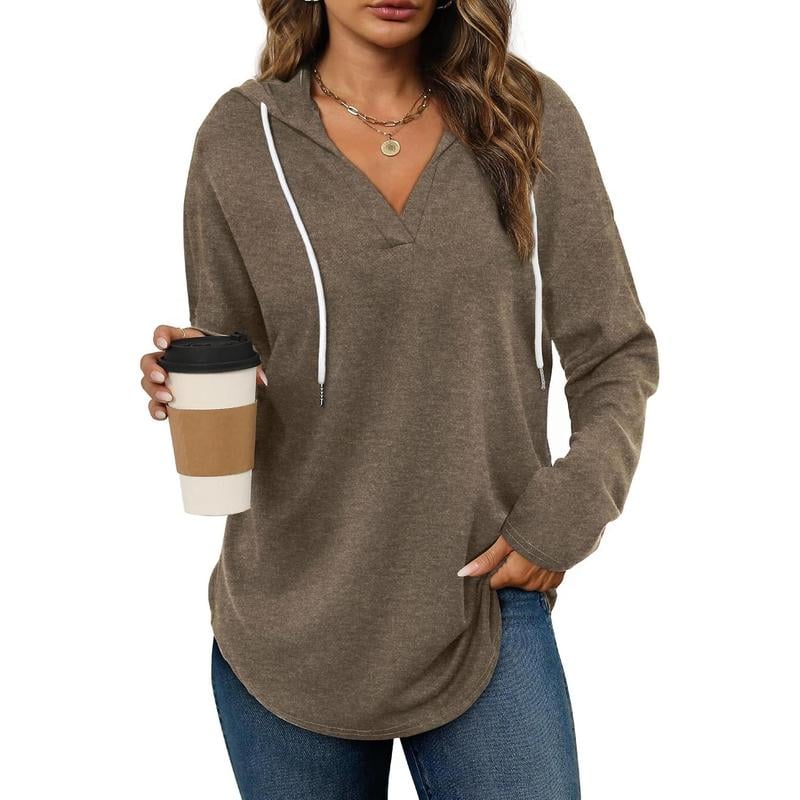 CozyCore | Loose-Fit Hooded Sweatshirt – Coffee / S