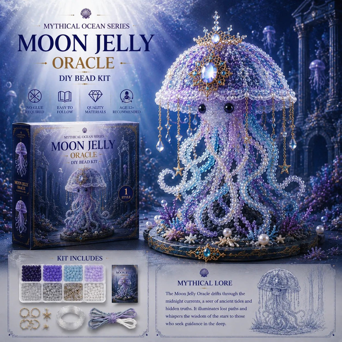 SeaSpark – Mythical Ocean Craft Bead Set – Moon Oracle