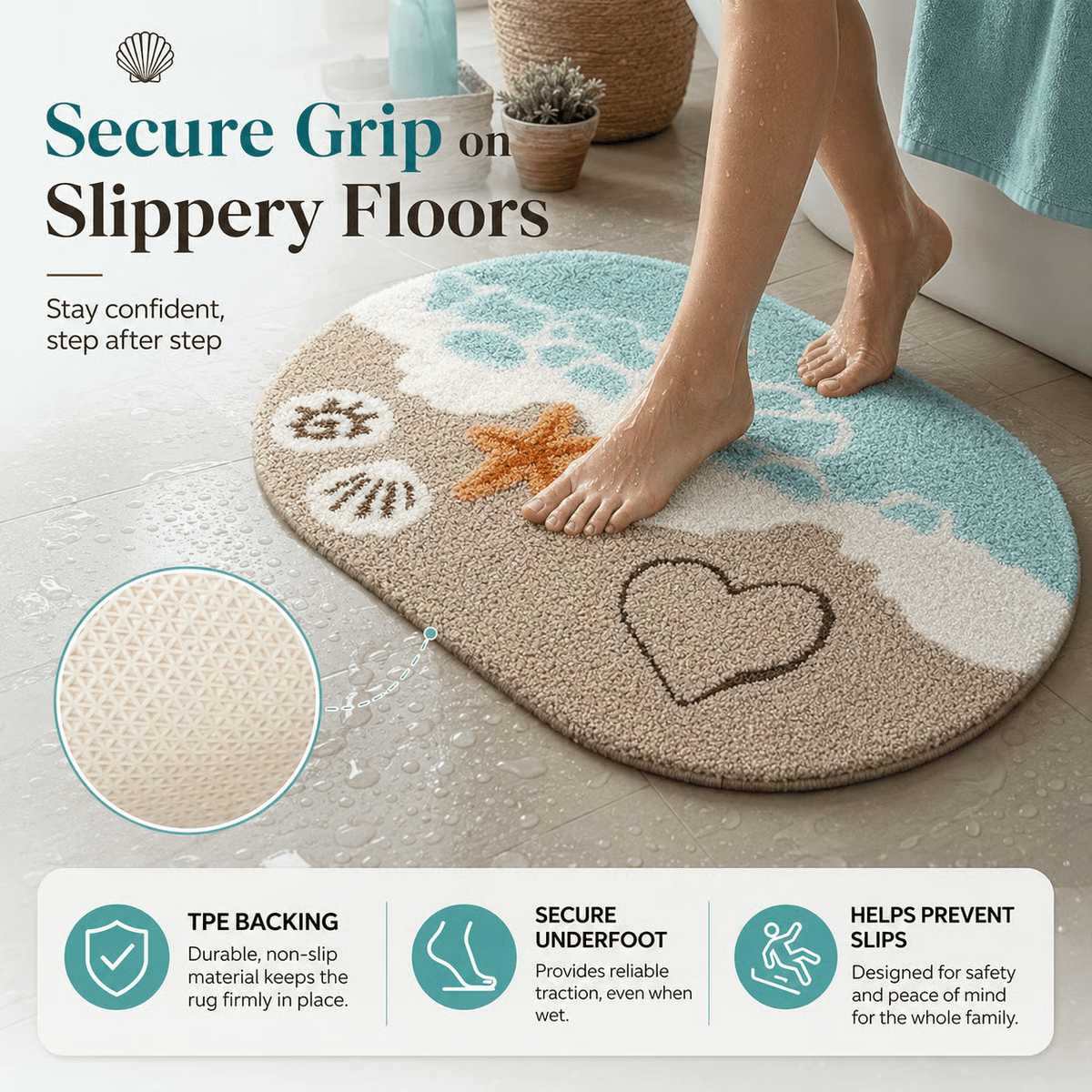 AquaCloud – Instant Dry Luxury Bath Mat – image 2