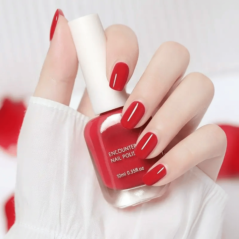 AquaGloss – Non-Toxic Water-Based Nail Polish – Sandy Red