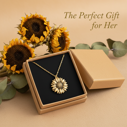 PureSun – “You Are My Sunshine” Necklace Gift Set – Gold (With Gift Box)