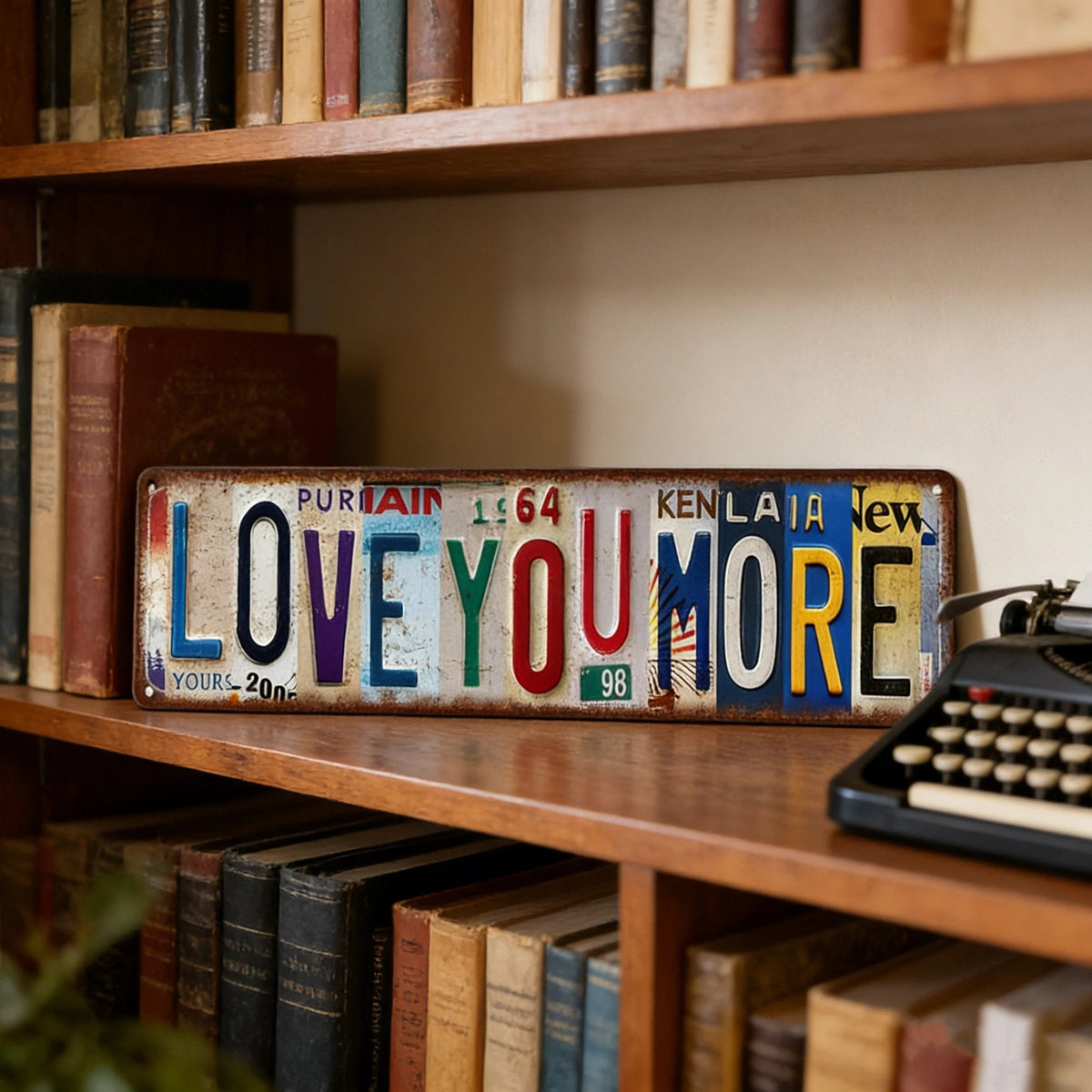 Valentine’s Day “Love You More” Vintage Street Sign – Romantic Metal Wall Decor | 16 × 4 in – image 3