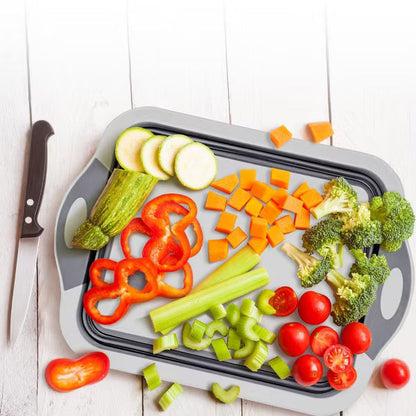 BBQ & Meal Prep Tub | Collapsible Prep Tub – Gray / S (37× 27 × 11 cm)