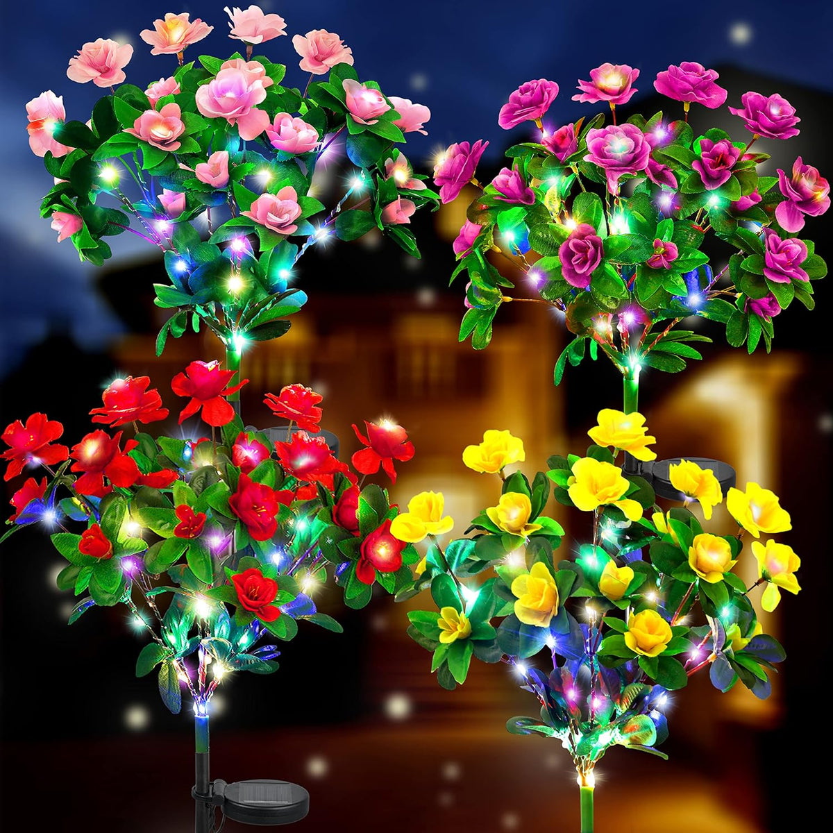 LumaBloom – EverGlow Memorial Garden Lights – ️Red