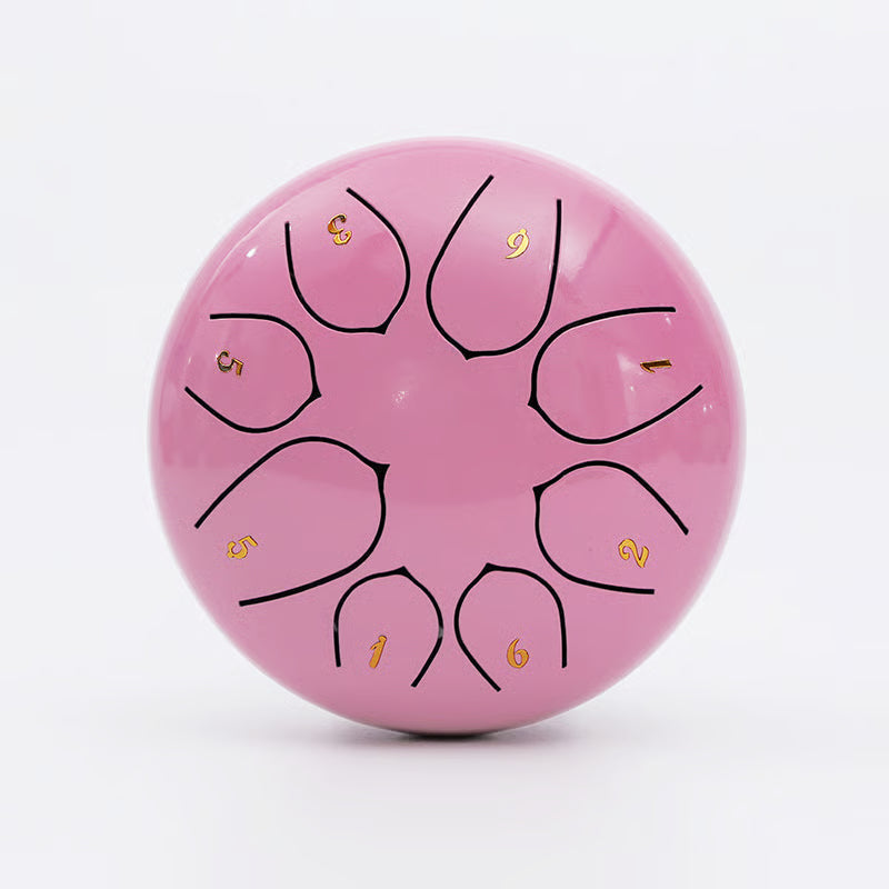 NatureBeat – Outdoor Steel Rain Drum with Finger Picks – Pink (6'')