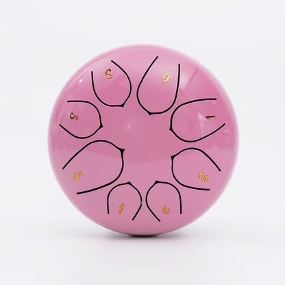 NatureBeat – Outdoor Steel Rain Drum with Finger Picks – Pink (6'')