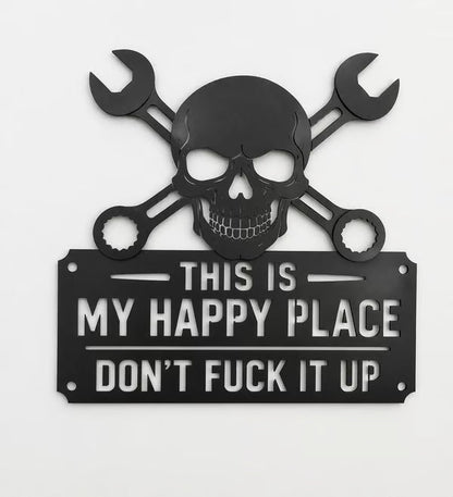 ForgeVibe – “This Is My Happy Place” Metal Wall Art Sign – image 3