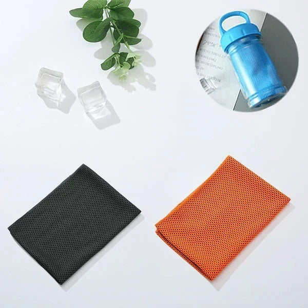 ChillWrap – Rapid Cooling Towel – Black / Orange