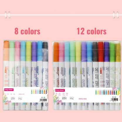 ShimmerStroke – Dual Tone Marker Set – 8 colors / 2mm/0.08in