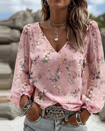 LunaPuff Chic – V-Neck Casual Blouse – image 10
