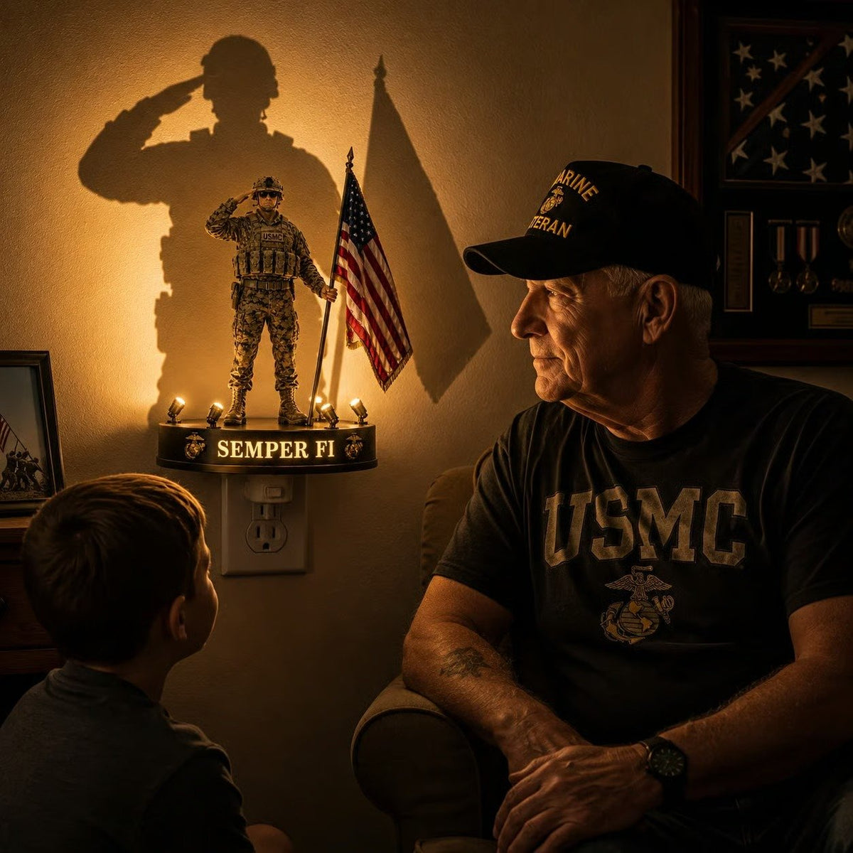 SemperGlow – USMC Semper Fi Shadow Night Light – image 2