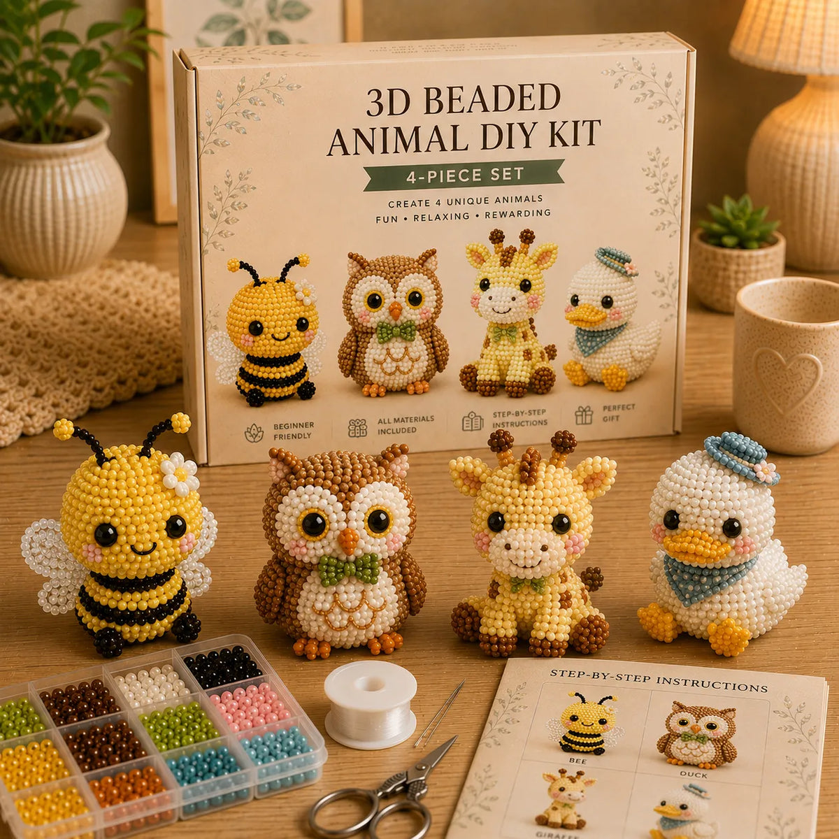 PawCraft – 3D Beaded Pet DIY Kit – Animal Style 1