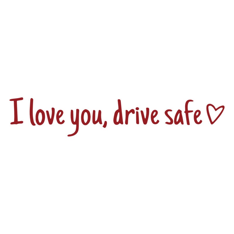 ShineWords – Reflective Car Quote Stickers – Red