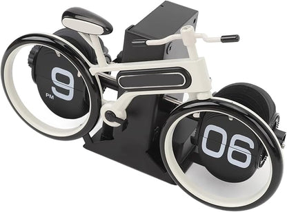CycleTime - Vintage Bicycle Flip Clock – White