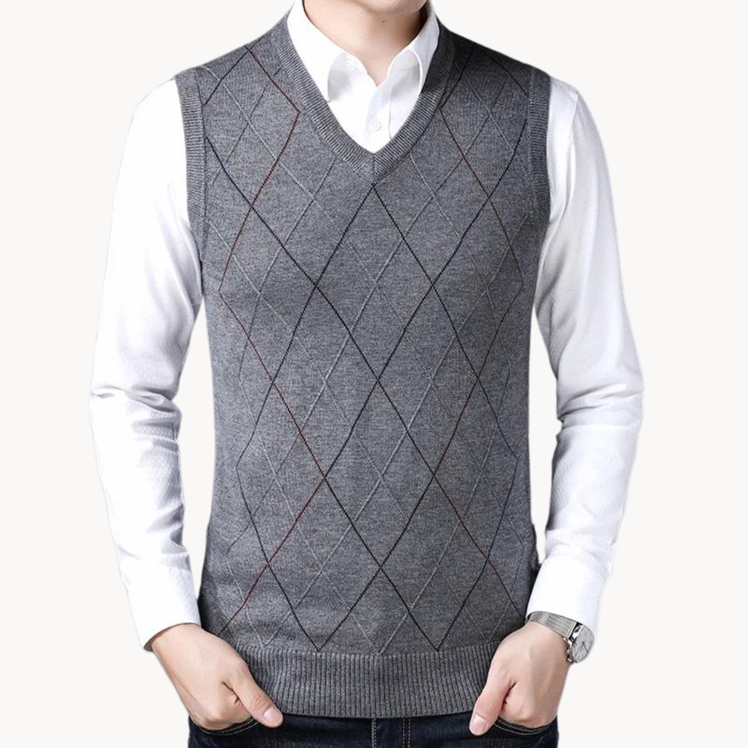 Jude Sweater Vest – Grey / S