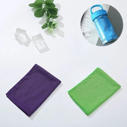 ChillWrap – Rapid Cooling Towel – Purple / Green