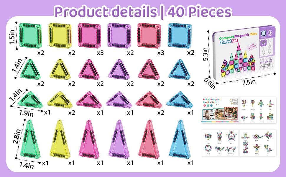 MagnaBuild – Magnetic Tiles Building Blocks Set – image 10
