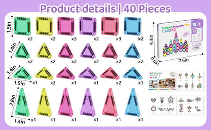 MagnaBuild – Magnetic Tiles Building Blocks Set – image 10