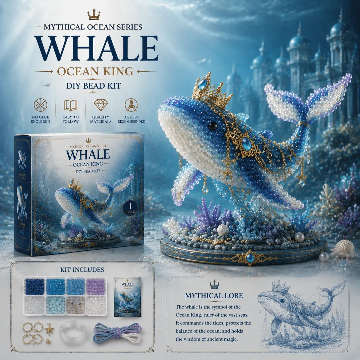 SeaSpark – Mythical Ocean Craft Bead Set – Whale