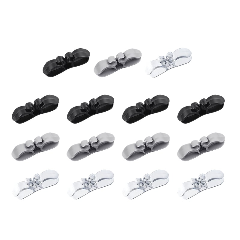 NeatPlug – Cord Storage Solution – Black*5+Grey*5+Transparent*5