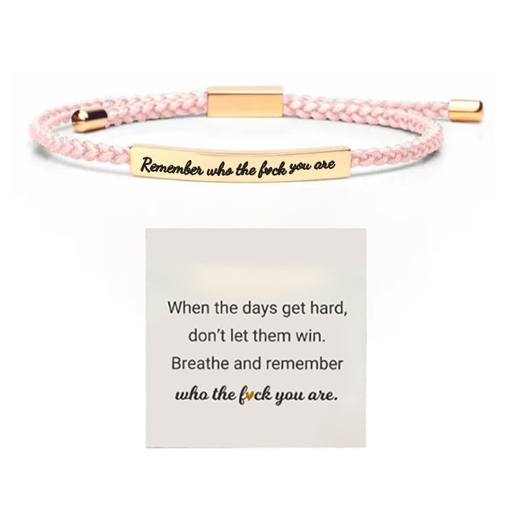 SoulSpeak – A Bracelet of Encouragement & Strength – Gold / Pink