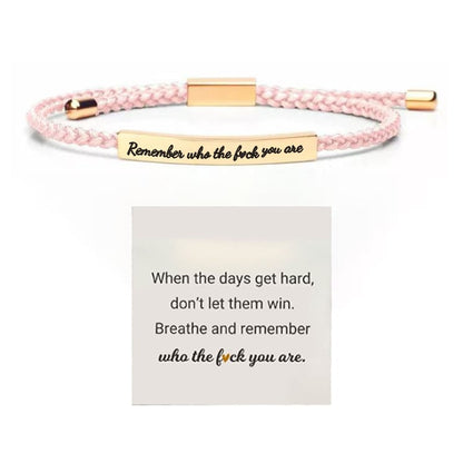 SoulSpeak – A Bracelet of Encouragement & Strength – Gold / Pink