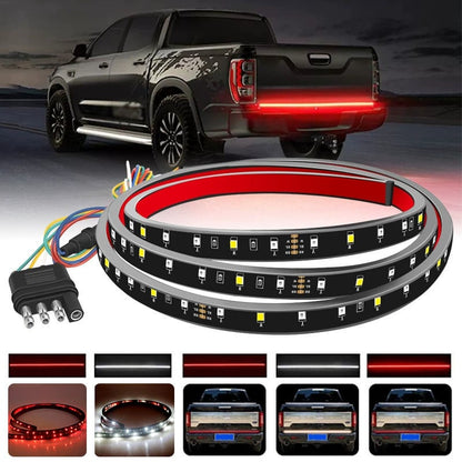 TailGlowPro – LED Tailgate Light Strip – Double Rows (White+Red) / Buy 1