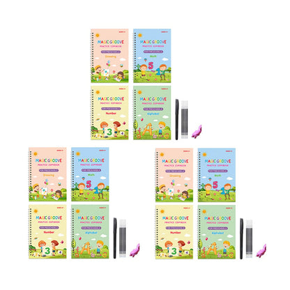 WonderWrite – Handwriting & Learning Magic Books – X 3 Sets / 4 Books + 1 Pen + 5 Refills + 1 Grip