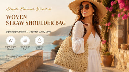 PalmAura - Straw Shoulder Bag – image 2