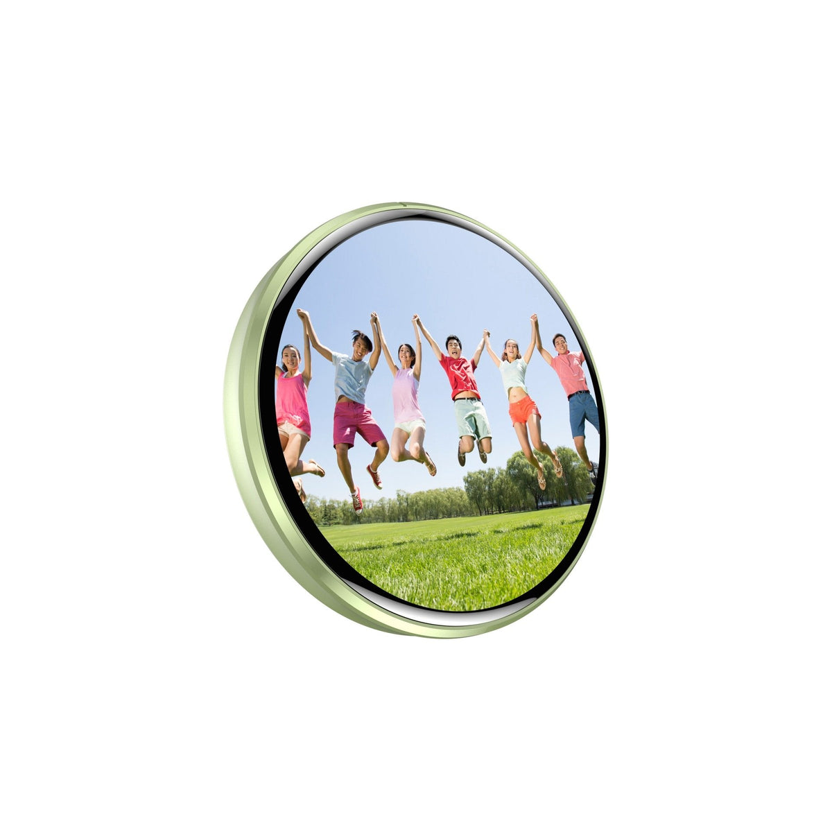PixelPin – Digital Badge Photo & GIF Display Screen Pin – Green