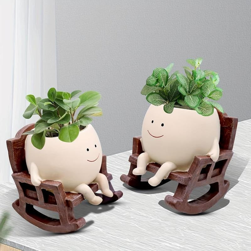 ArtSeat – Unique Chair-Shaped Resin Planter Vase – 1 Pcs