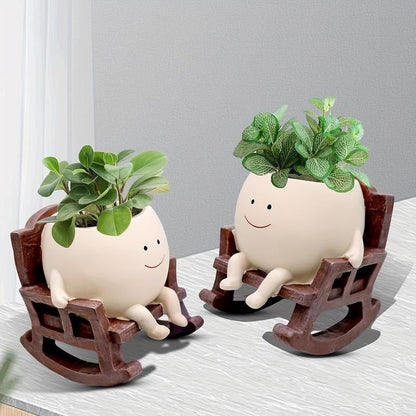 ArtSeat – Unique Chair-Shaped Resin Planter Vase – 1 Pcs