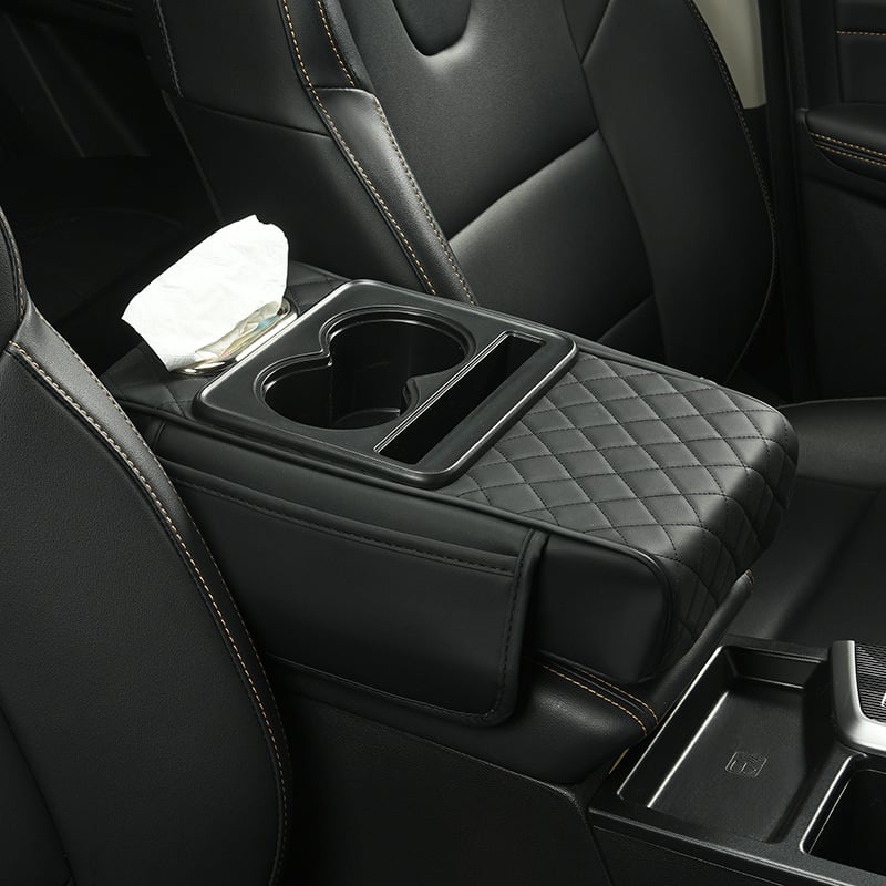 DriveEase – Multifunctional Car Armrest Cushion – Black
