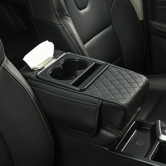 DriveEase – Multifunctional Car Armrest Cushion – Black