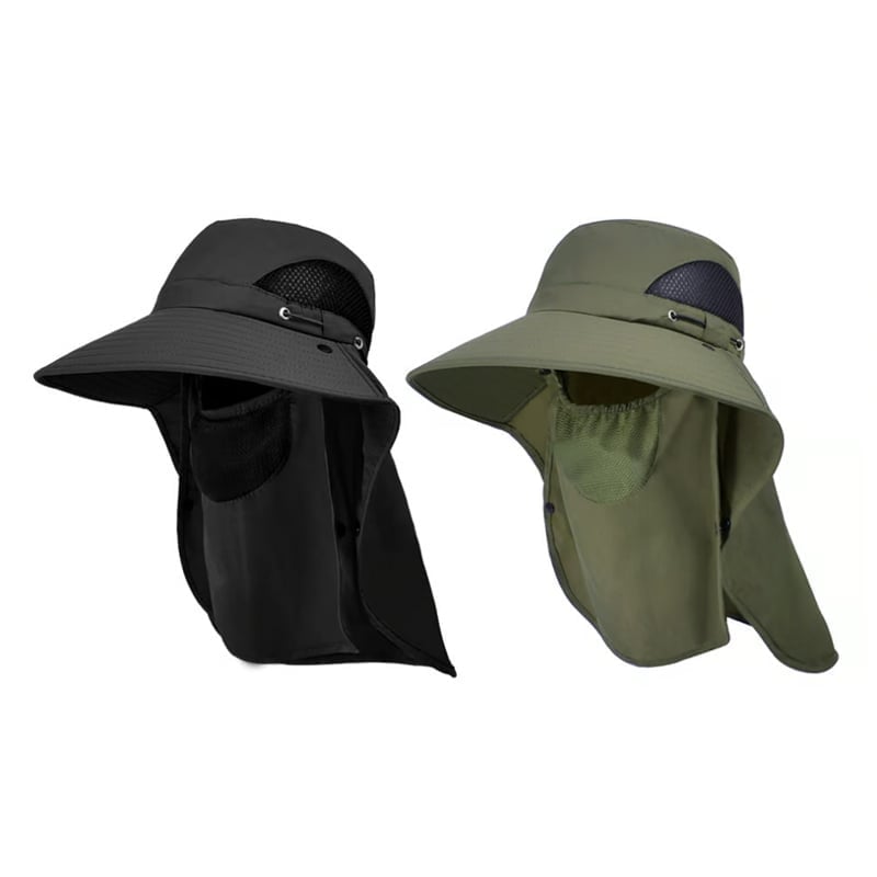ShadeEase – Outdoor Sun Shield Hat – Black + Army Green
