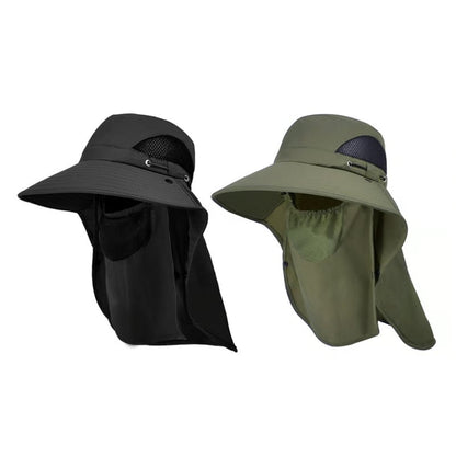 ShadeEase – Outdoor Sun Shield Hat – Black + Army Green
