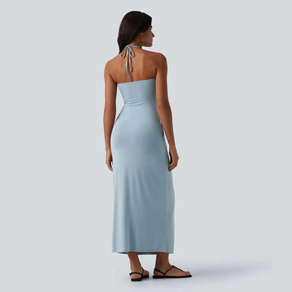 HalterTie – Elegant Back Maxi Dress with Pockets – image 3