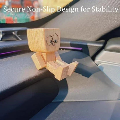 WoodyBuddy | Cute Wooden Bobblehead Dashboard Decor – image 4