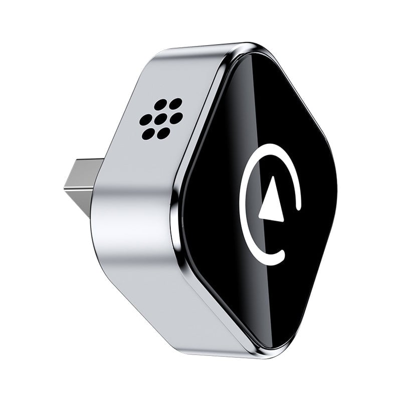 AutoConnect – Universal Wireless CarPlay Adapter – Silver + White