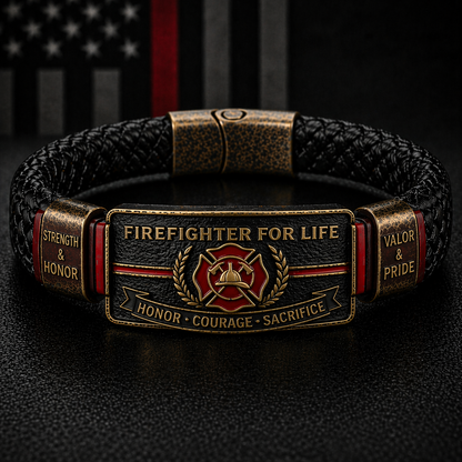 RedLineValor – Firefighter Pride Wristband – Firefighter for Life