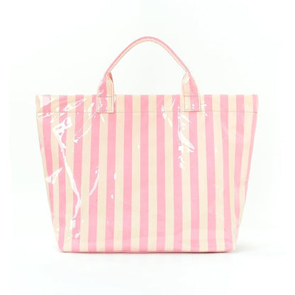CarryWave – Durable Canvas Striped Tote Bag – Beige and pink stripes