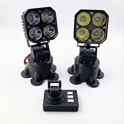 Motorized Remote Control Laser LED Searchlight – Quad-LED Matrix / (Save $20 & Free Shipping) Buy 1 PCS