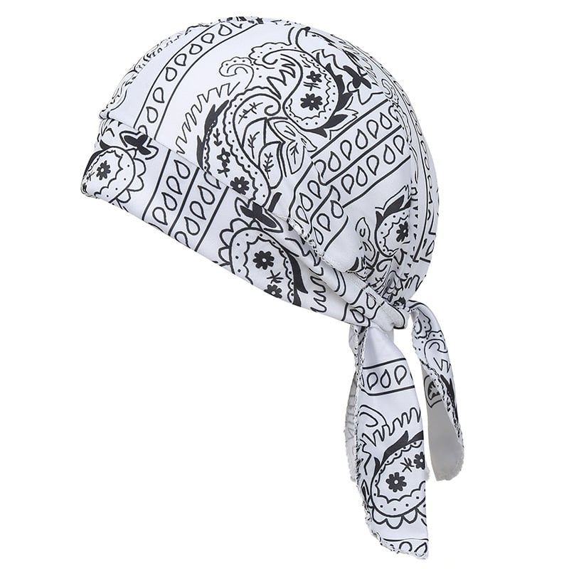 Elastic Cycling Sports Cap – White