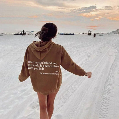 WarmWords Sweatshirt – Kindness You Can Wear – Khaki / S