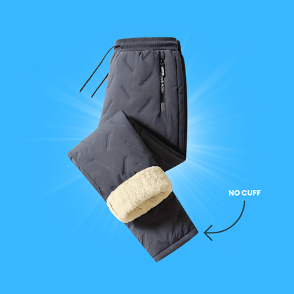 Fleece Thermal-Pants Unisex – Grey / Without Cuff / XXS