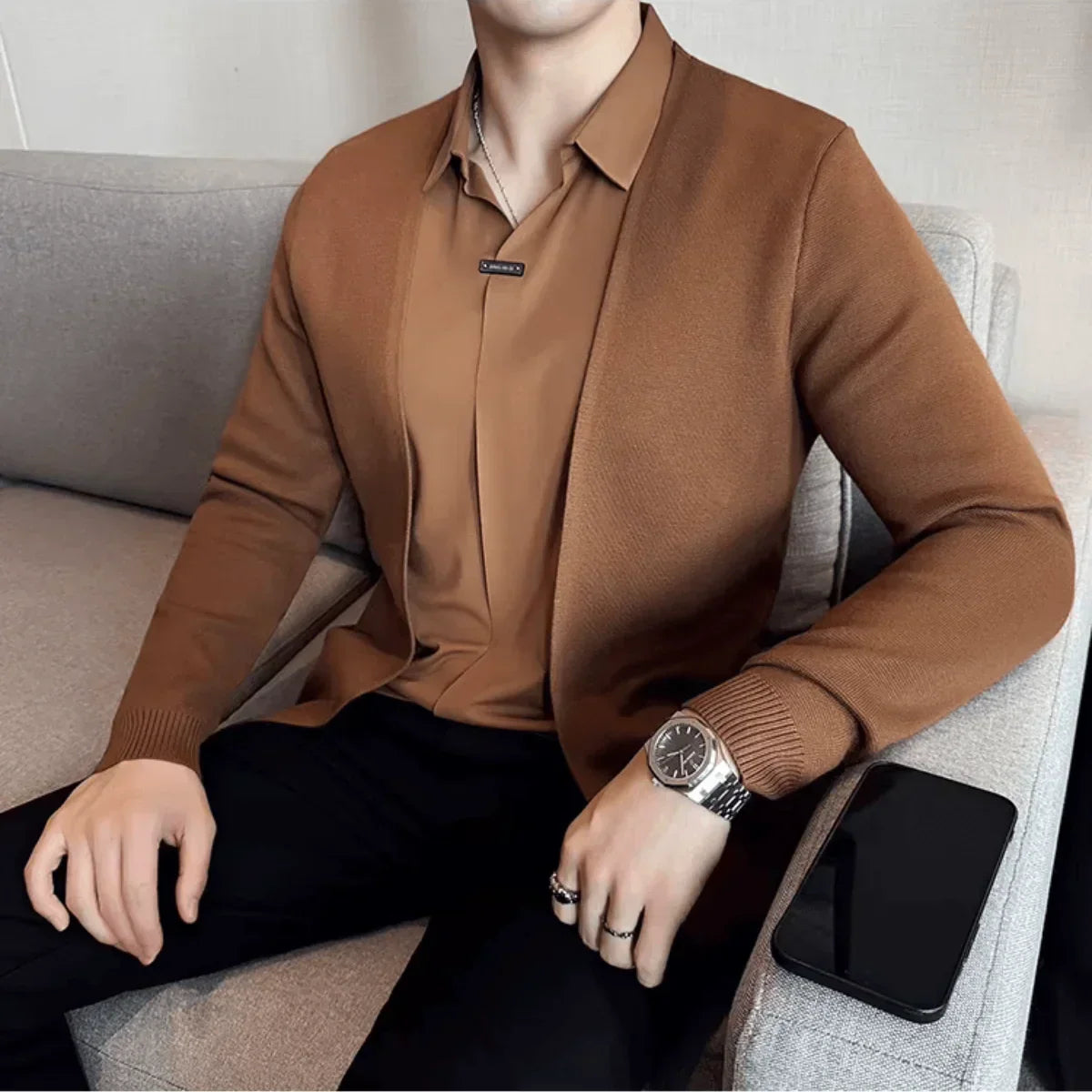 Layer™ – 2-in-1 Shirt with Cardigan Effect – image 5