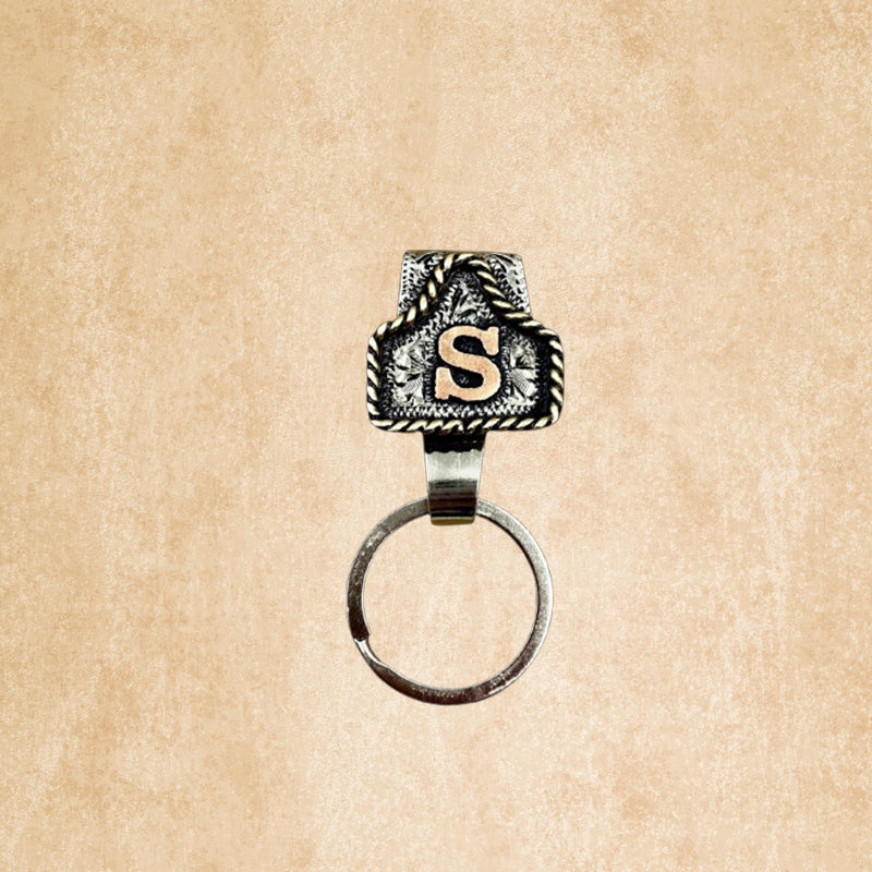 RodeoKey – Western Initial Key Clip – S