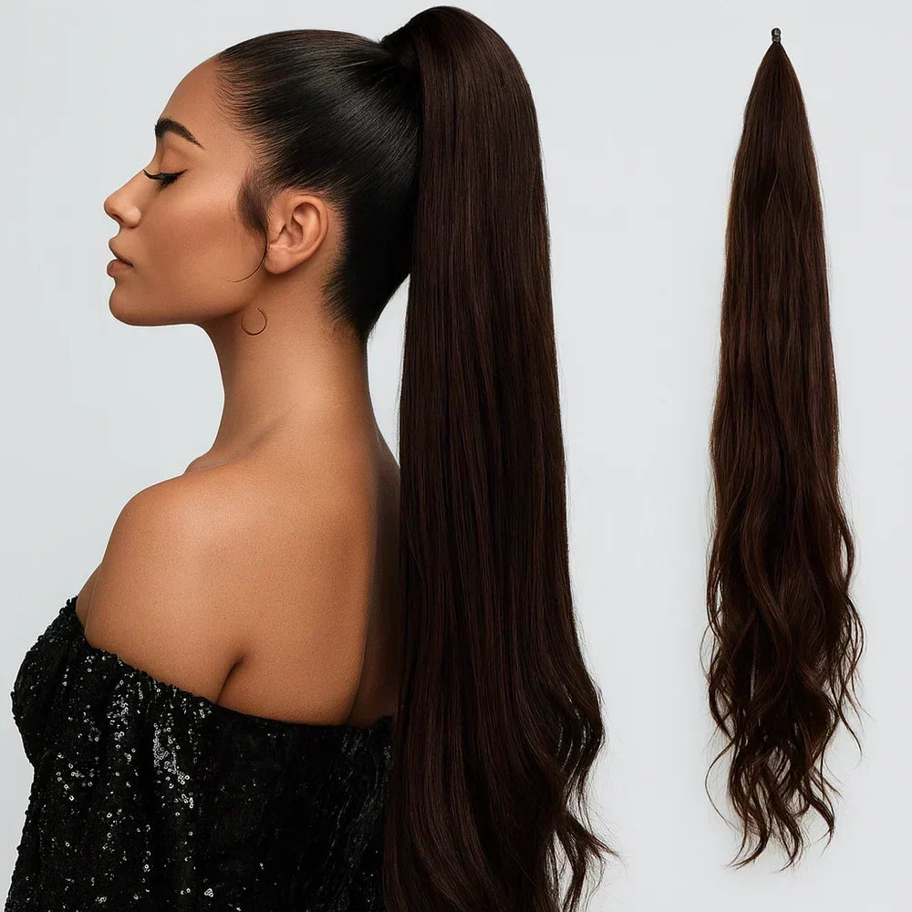 CrownLength – Instant Glam Hair Extension – Dark Brown / Buy 1 Get 1 Free