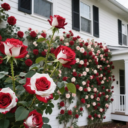 RoseLuxe – Rare Twin Red White Rose Flower Seeds – image 11